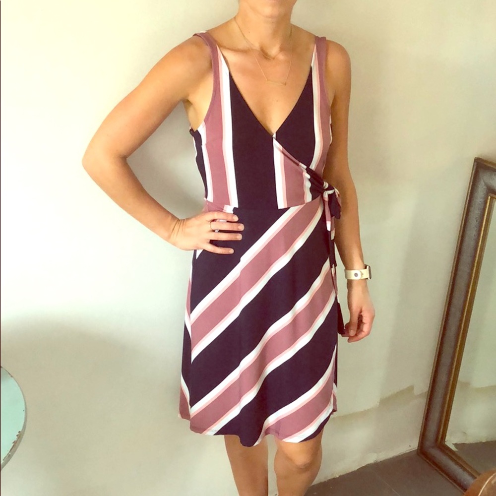 Express midi faux wrap dress